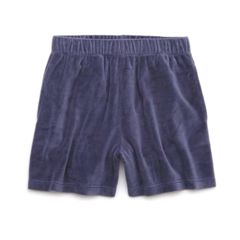 Aerie REAL Obsessed Velour High Waisted Short in Fresh Bright Blue 5” - Size L